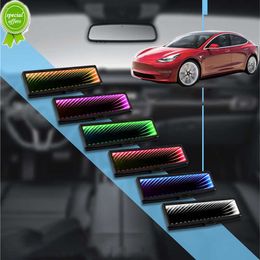 New Car Indoor 3D Rearview Mirror Lighted LED Large Field Of View Car Indoor Rearview Mirror Flat Mirror Reflector Ambient Light