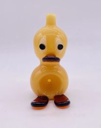 Vintage Yellow Duck Glass Pipe Original Glass Factory Made can put customer logo by DHL UPS CNE