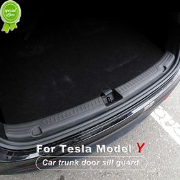 New TPE Rubber Car Trunk Door Sill Guard Anti-Scratch Wear-Resistant Protection Strip For Tesla Model Y 2021 Modification Accessorie