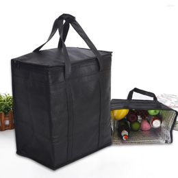 Storage Bags Portable Thermal Bag Insulated Lunch Pouch Folding Picnic Tote Cooler Ice Pack For Work School Food