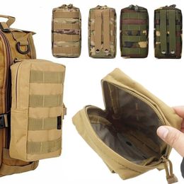 Outdoor Bags 600D Tactical Molle System Pouch Utility EDC Tool Accessory Waist Pack Phone Case Airsoft Hunting Bag Equipment 230609