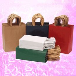 Paper Handbags Gift Bag Makeup Cosmetics Universal Packaging Shopping Paper Bags 11 Colours 5 Sizes for choose Lxnbf