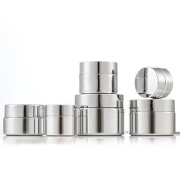 Silver Plated glass cosmetic jars Cream bottles 5g 10g 15g 20g 30g 50g lip balm cream containers Twton