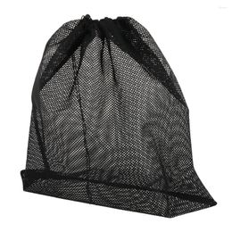 Garden Decorations Mesh Strainer Pump Barrier Bags Aquarium Filter Pond 45X45CM Black Polyester Drawstring