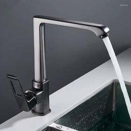Kitchen Faucets Mixer Sink Brass & Cold Also For Basin Taps Single Handle Lever Deck Mount Gun Grey/Chrome/Black/White