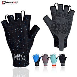 Cycling Gloves DAREVIE Cycling Gloves Pro Light Soft Breathable Cool Dry Half Finger Cycling Glove Anti Slip Shockproof Bike Gloves MTB Road 230609