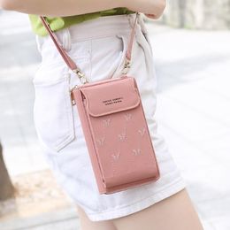 2023 New Phone Bag Women's Mini Shoulder Bag Simple and Fashionable Butterfly Zipper Wallet with Anti Drop Feature for Mobile Phones and Multiple Functions