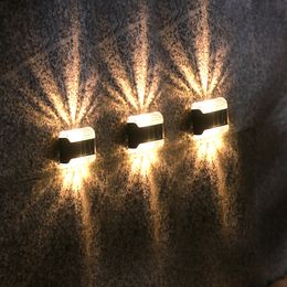 Wall Light, Waterproof Outdoor Solar Dust to Dawn Decorative Light for Garden, Fence, Patio, Yard, Gate, step stair