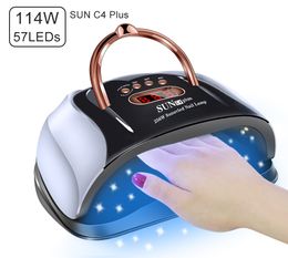 Nail Dryers 1149054W UV LED Lamp Nail Dryer With Automatic Sensor 5721 LEDs UV Ice Lamp For Drying Gel Polish Timer Auto Manicure Tools 230609