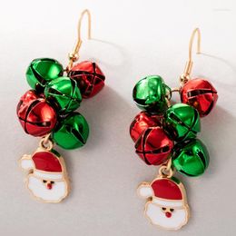 Dangle Earrings Bells Earring For Women Lovely Santa Claus Colorful Alloy Girls Christmas Jewelry Accessories 20659