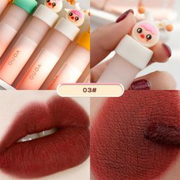 Lip Gloss Cute Matte Velvet Red Tint Sexy Lipstick Waterproof Long Lasting Not Stick The Cup Glaze Women Makeup Cosmetics