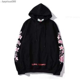 Luxury Designer Mens Womens Fashion Hoodies High Quality Pure Cotton Off Flower Arrow Speed Bump Letter Printing Hooded Sweater Street Hip 5mj2