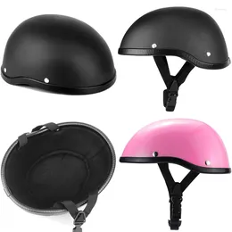 Motorcycle Helmets Half Face Vintage Helmet Retro German Cafe Racer Scooter Cruiser Chopper Matte Black EPS Lining DOT Approved