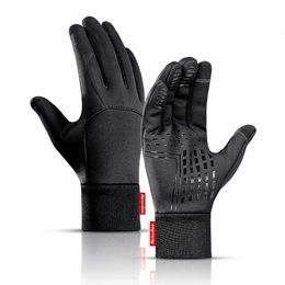 Cycling Gloves Men Women Winter Cycling Gloves Full Finger Bicycle Warm Fleece Cold Glove Waterproof Outdoor Ski Motorcycle Riding Bike Gloves 230609