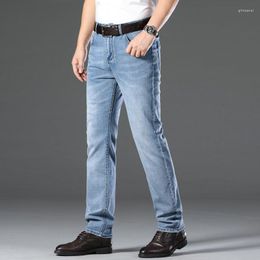 Men's Jeans For Men Men's Thin High Waist Cotton Stretch Straight Denim Pants Classic Size 28-40