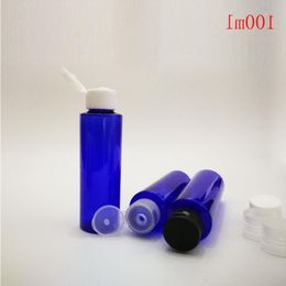 50pcs 100ml Plastic Cosmetic blue Bottle Empty Refillable Travel use Shampoo Lotion Cream Sample Package Containers Aehog