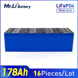 Mr.Li 16pcs 3.2V 178Ah Rechargeable Lifepo4 Battery Lithium Iron Phosphate Cell DIY Rechargeable Battery Pack EU US Tax Free