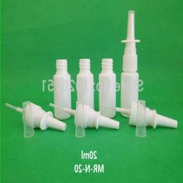 50pcs of 20ml HDPE White Plastic Nasal Spray Pump Bottle Nasal Nose Mist Spray Bottle with 18/410 Nasal Atomizers Imghc