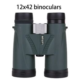 12x42 High Definition High Power Professional Binocular With BAK4 Prism, MC Green Coating Life Waterproof Telescope For Outdoor Travel Hunting Camping