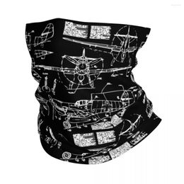 Scarves BF-109 Blueprints Spitfire Bandana Neck Gaiter Printed Aeroplane Balaclavas Mask Scarf Face Fishing Men Women Adult Winter