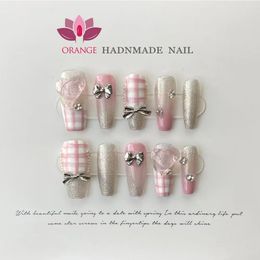 False Nails Handmade Anime Fake Press On Nails Professional Full Cover Japanese decorated Manicuree Wearable Nail Art XS S M L Size Nails 230609