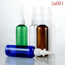 50pcs 100ml Colourful PET Empty Fine Nasal Spray Mist Plastic Bottle,Cosmetic Nose Bottle Iucic