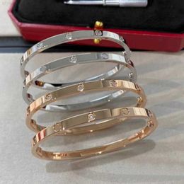 Factory Price Wholesale 316l Stainless Steel 18k Gold Plated Thin Love Screwdriver Bracelet Bangle