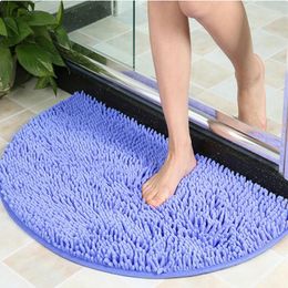 Carpets 2023 40X60cm Soft Carpet Slip-resistant Bathing Room Rug Floor Door Mat Dirt Barrier Semi Circle Cushion