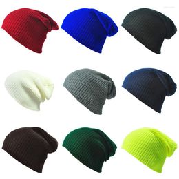 Berets Candy Colours Winter Hat Women Knitted Warm Soft Trendy Casual Classic Caps Gorros Hip Hop Bonnet Beanies