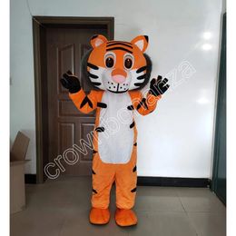 Adult Long Fur Furry Tiger Mascot Costumes Cartoon Fancy Suit for Adult Animal Theme Mascotte Carnival Costume Halloween Fancy Dress