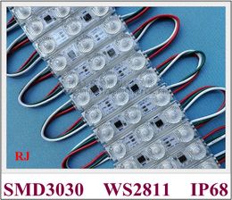 1000pcs addressable Full Colour Magic Digital LED Light Module for sign advertising WS 2811 with IC WS2811 SMD 3030 DC12V 1.2W IP68 waterproof
