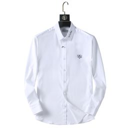 Luxury Designer Men's Dress sleeve Shirts top Quality Fashion New Casablanca Summer Casual Print Shirt Men's slim long sleeve shirt A74
