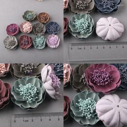 Decorative Flowers 20pcs/lot Fabric Stamen For Girls Kids' Hair Accessories Corsage And Hairband Diy Material