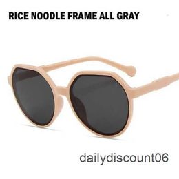 Sunglasses New Fashionable Style All Matches Trend Glasses Personalized Round Frame Ins Candy Color Large Sunglasses4S7T