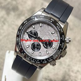 U1 version luxury mens watches 40mm 116519 126519 meteorite dial ceramic bezel automatic movement no chronograph st9 code rubber strap men's sport wristwatches