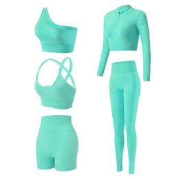 Women's Tracksuits 235pcs Seamless Yoga Set Workout Outfits for Women Sport Cross Bra High Waist Shorts Leggings Sets Fitness Gym Clothing