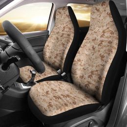 Car Seat Covers Marine Military Camouflage Camo Pattern Print Cover Set 2 Pc Accessories Mats