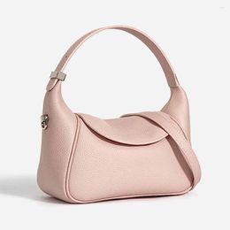 Evening Bags MS Fashion Cow Leather Women Mini Cute Shoulder Handbag For Ladies Office Pouch Luxury Cowhide Sac A Main 2023