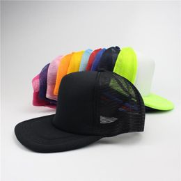 Black plain mesh mesh fashion street hat adult mesh hat blank truck cap accept custom logo baseball cap hip hop grid sun hat262S