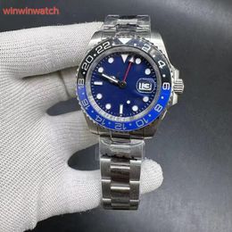 Brand GMT automatic silver case watch