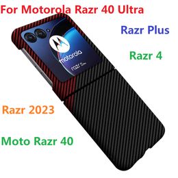 Пластиковые корпусы из углеродного волокна для Motorola Razr 40 Ultra Razr 4 Plus Case Case Hard складной оболочка защита от оболочки