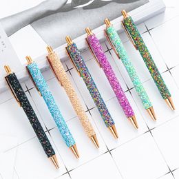 1Pcs Ballpoint Pen Luxury Sequins Cute Wedding Rose Gold Metal Stationery School Office Supply High Quality Pens