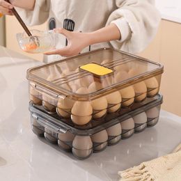 Storage Bottles Transparent Egg Box Tray Containers Kitchen Refrigerator Organizer Eggs Dispenser Fresh Preservation 24 Grids