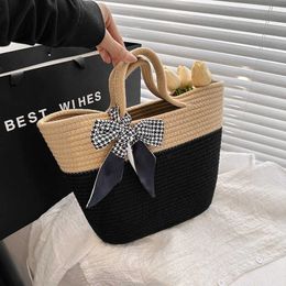 Beach Bags Woven Bag 's Large Capacity 2023 New Vacation Bucket Cabbage Basket Commuter Tote