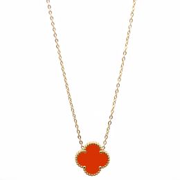 Designer-Schmuck für Damen, Van Clover-Halskette, 14 Karat vergoldet, Valentinstag-Verlobungsornamente, geeignet für Frauen und Mädchen, Geschenke, mehrere Co. FS3E