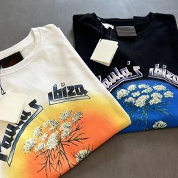 Designer T Shirt Mens Womens Designers Paula's Ibiza T-shirts Loose Tees Tops Homem Camisa Casual Roupas Streetwear Shorts Manga Polosmm01