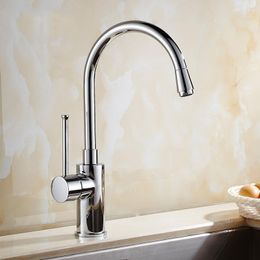 Kitchen Faucets 1pc European Classic Faucet Brass Chrome 360° Swivel Elbow Sink And Cold Water Tap With 2 Hoses