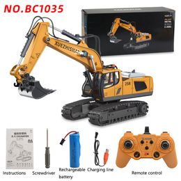 ElectricRC Car Alloy Remote Control Channel Crawler Excavator Children Boy Competition Engineering Vehicle Model Toy Car Rc Vehicles car Toys 230609