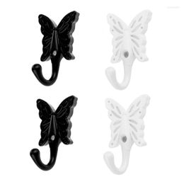 Hooks 2Pcs Antique Butterfly Decorative Wall Furniture Door Bathroom Hanger Towel Clothes Hat Coat Hanging With Screw