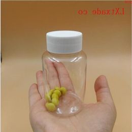 50PCS 15ML 30ML 50ML 80ML 100ML 150ML 200ML Clear Transparent Empty Plastic Pack Bottles Jars Pill Candy Bank good qty Chihf